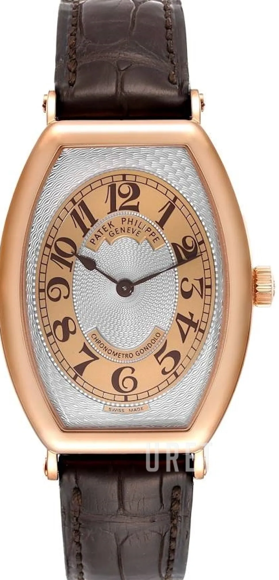 Gondolo Silverfärgad/Läder 42x32 mm