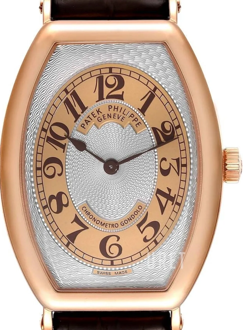 Gondolo Silverfärgad/Läder 42x32 mm