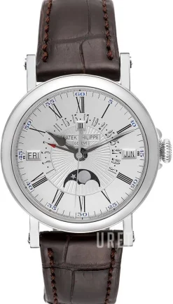 Grand Complications Silverfärgad/Läder Ø38 mm