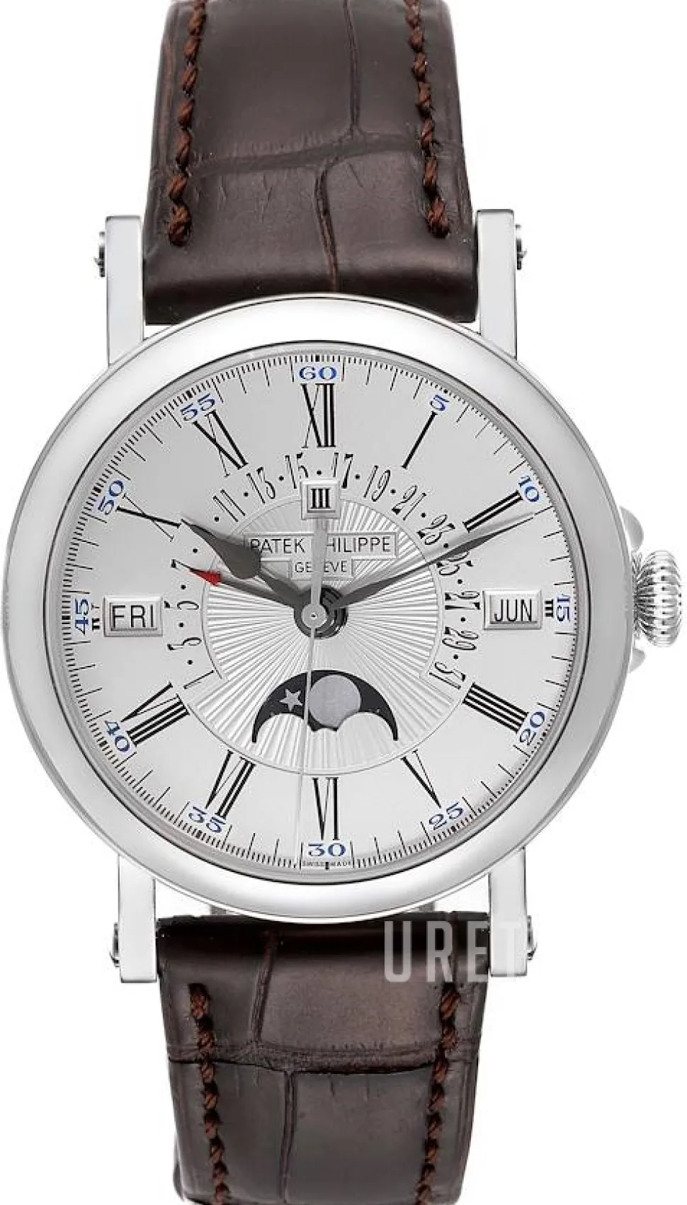 Grand Complications Silverfärgad/Läder Ø38 mm