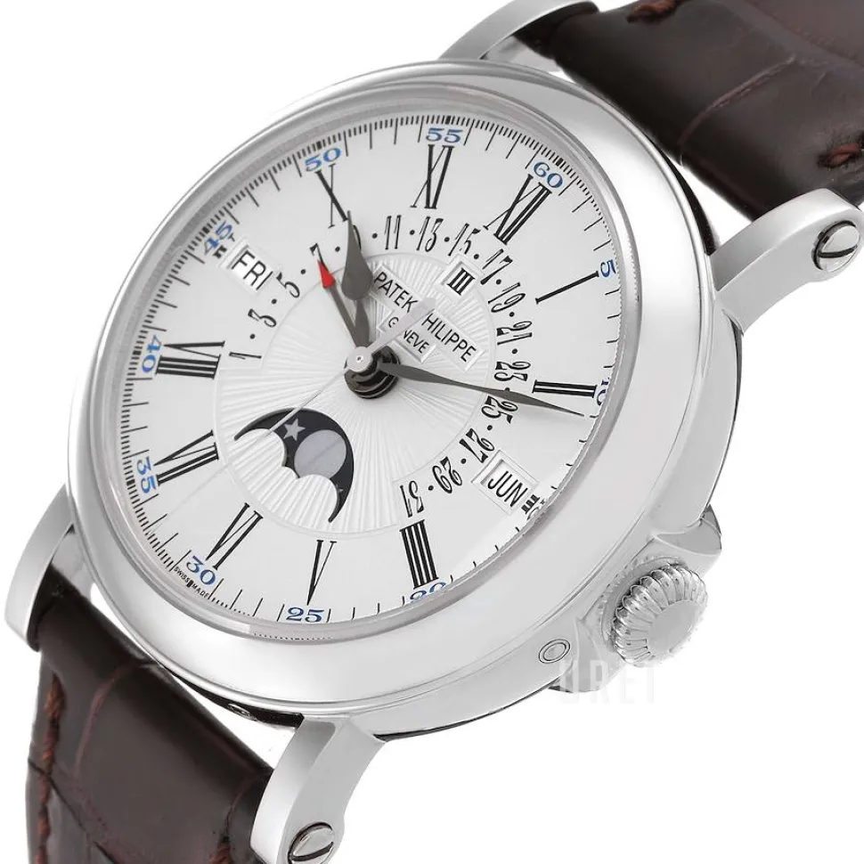 Grand Complications Silverfärgad/Läder Ø38 mm