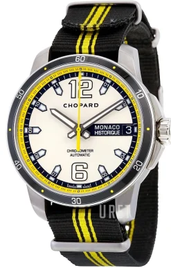 Grand Prix de Monaco Historique Silverfärgad/Läder Ø44.5 mm
