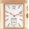 Grande Reverso Ultra Thin Duoface Pink Gold Silverfärgad/Läder
