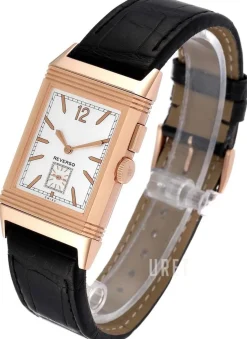 Grande Reverso Ultra Thin Duoface Pink Gold Silverfärgad/Läder