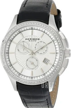 Grandiose Silverfärgad/Läder Ø40 mm