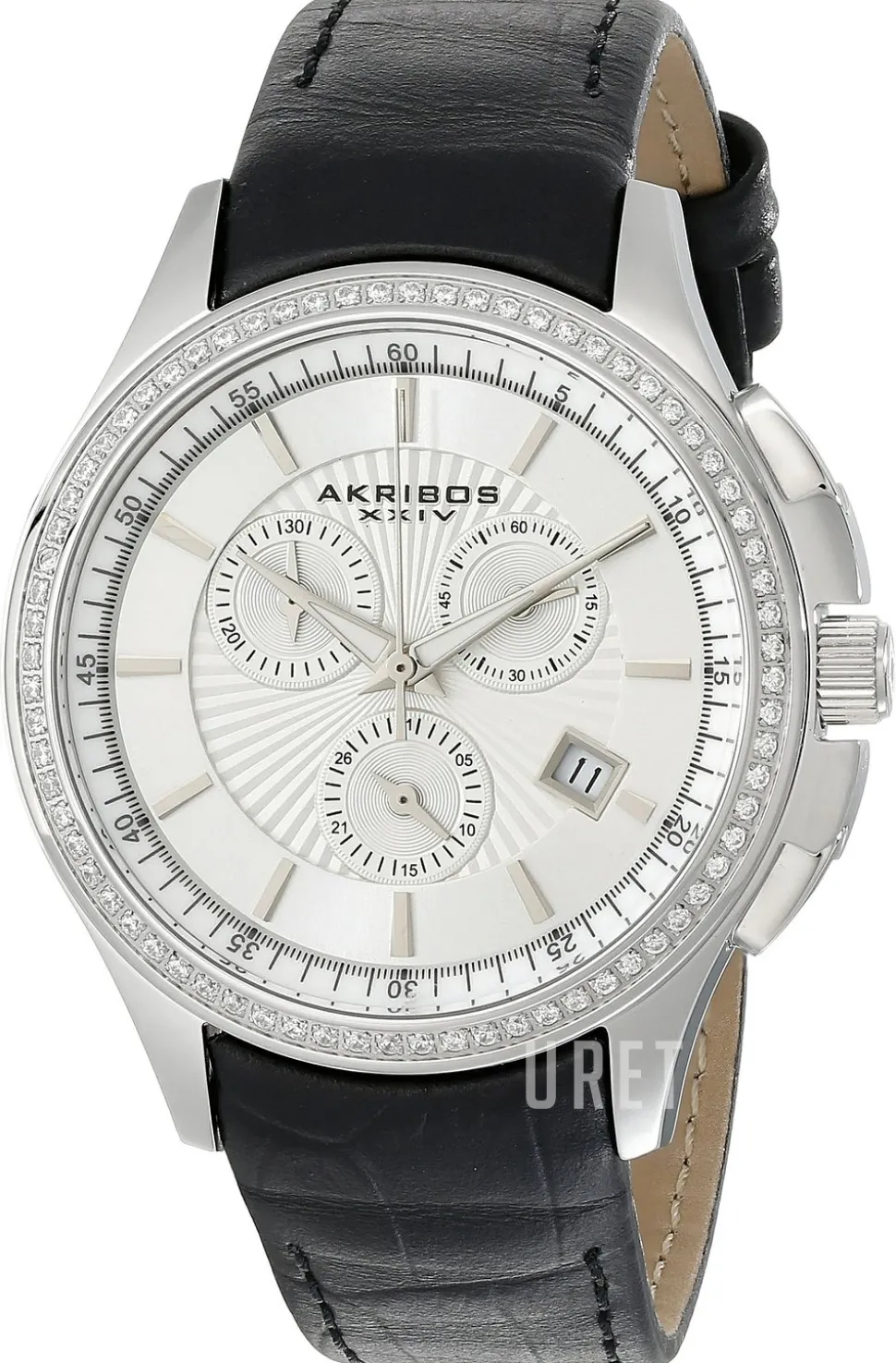 Grandiose Silverfärgad/Läder Ø40 mm