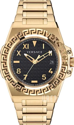 Greca Svart/Gulguldtonat stål Ø44 mm