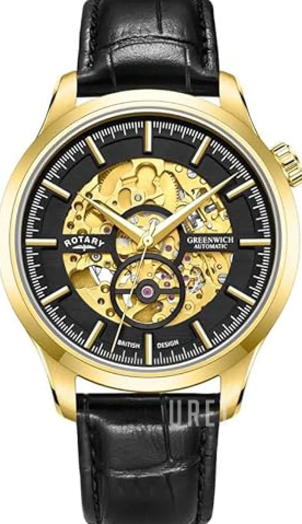 Greenwich Svart/Läder Ø42 mm