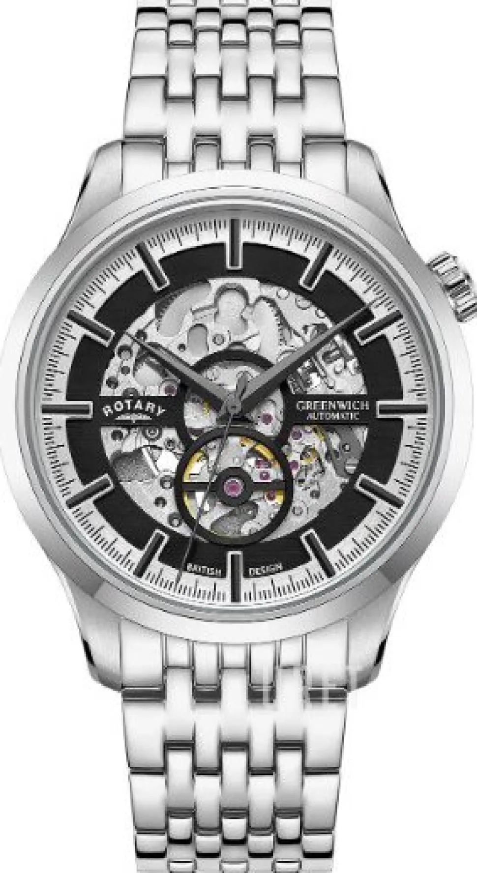 Greenwich Svart/Stål Ø42 mm