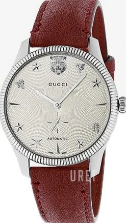 G-Timeless Silverfärgad/Läder Ø40 mm