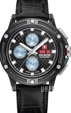 Hanowa Svart/Läder Ø45 mm