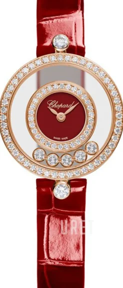 Happy Diamonds Röd/Läder Ø26 mm