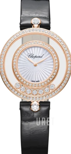 Happy Diamonds Silverfärgad/Läder Ø32 mm