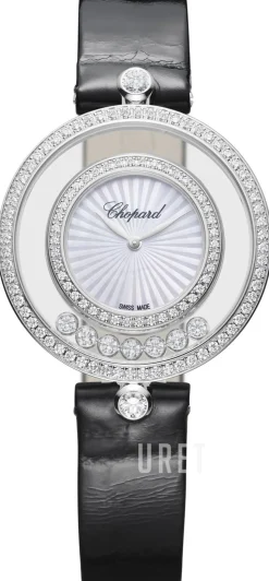 Happy Diamonds Silverfärgad/Läder Ø32 mm