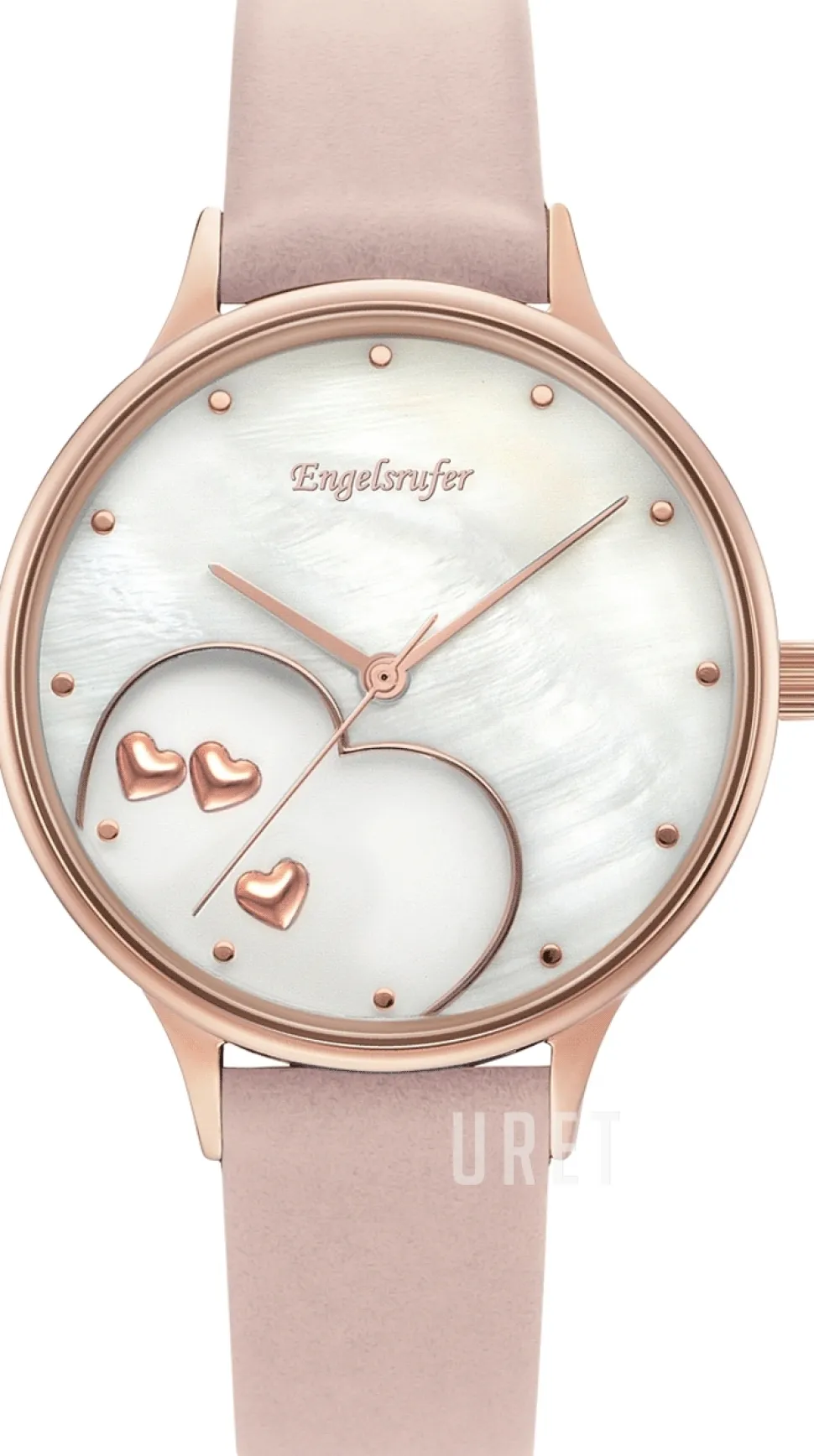 Happy Hearts Vit/Läder Ø34 mm