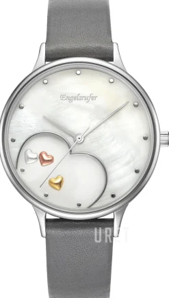 Happy Hearts Vit/Läder Ø34 mm