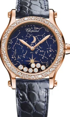 Happy Moon Blå/Läder Ø36 mm