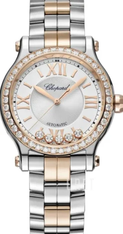 Happy Sport Silverfärgad/18 karat roséguld Ø33 mm