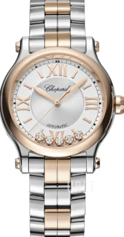 Happy Sport Silverfärgad/18 karat roséguld Ø33 mm