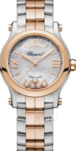 Happy Sport Vit/18 karat roséguld Ø30 mm