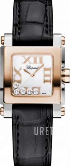 Happy Sport Vit/Läder 31x24 mm