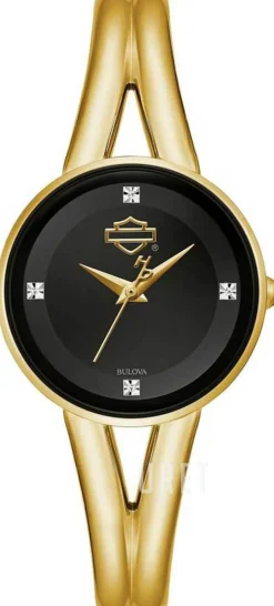 Harley-Davidson Svart/Gulguldtonat stål Ø30 mm