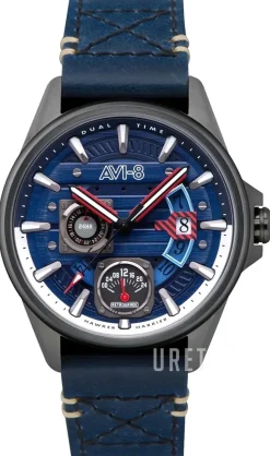 Hawker Harrier Blå/Läder Ø44 mm