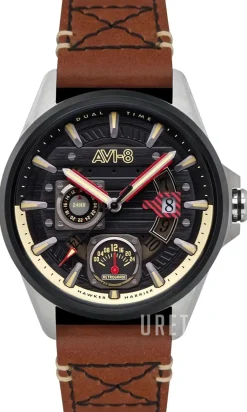 Hawker Harrier Svart/Läder Ø44 mm