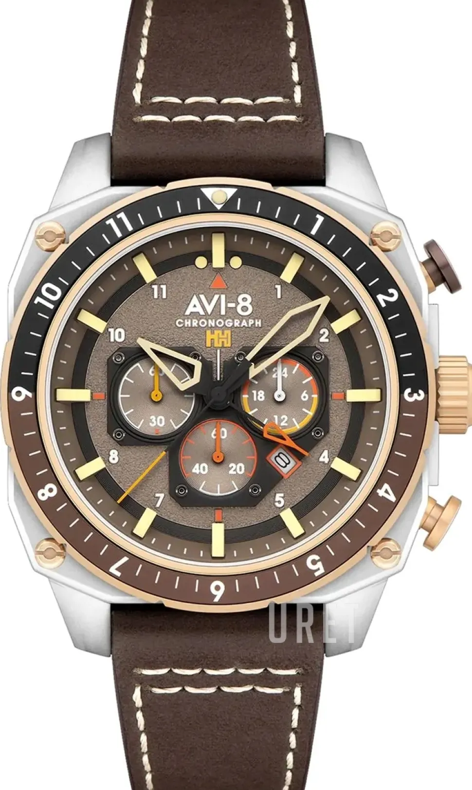 Hawker Hunter Grå/Läder Ø43 mm