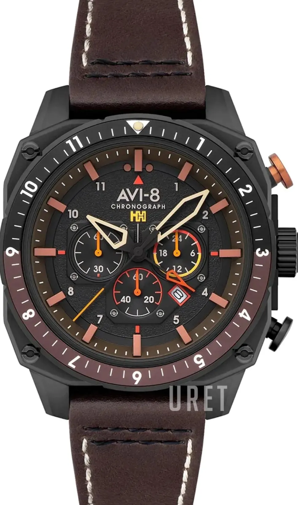 Hawker Hunter Svart/Läder Ø43 mm