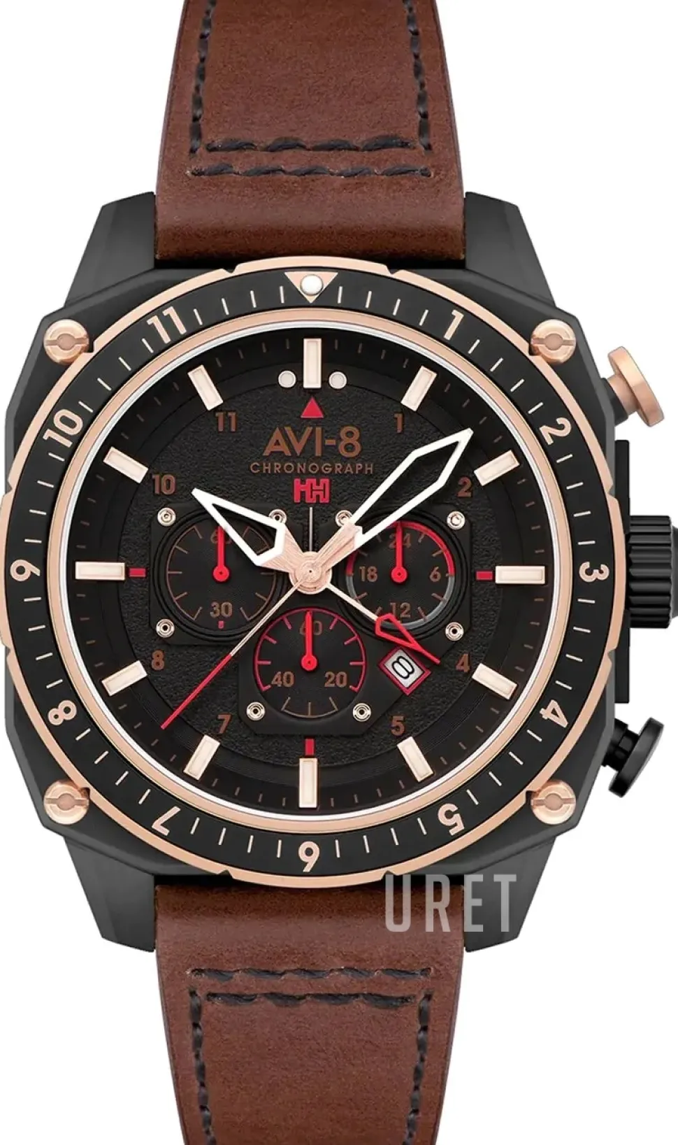 Hawker Hunter Svart/Läder Ø43 mm