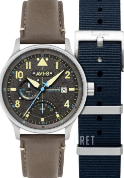 Hawker Hurricane Grå/Läder Ø44 mm