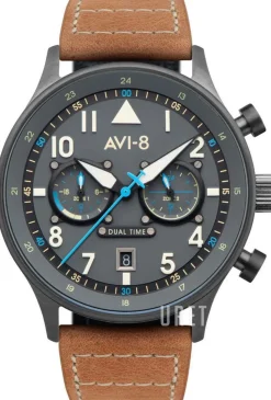 Hawker Hurricane Grå/Läder Ø43 mm