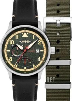 Hawker Hurricane Grön/Läder Ø44 mm