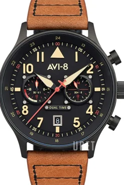 Hawker Hurricane Svart/Läder Ø43 mm