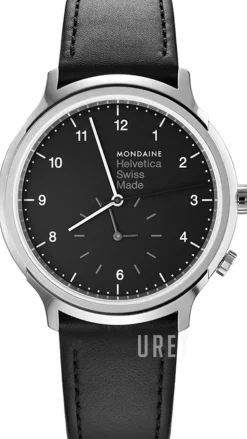 Helvetica Svart/Läder Ø40 mm