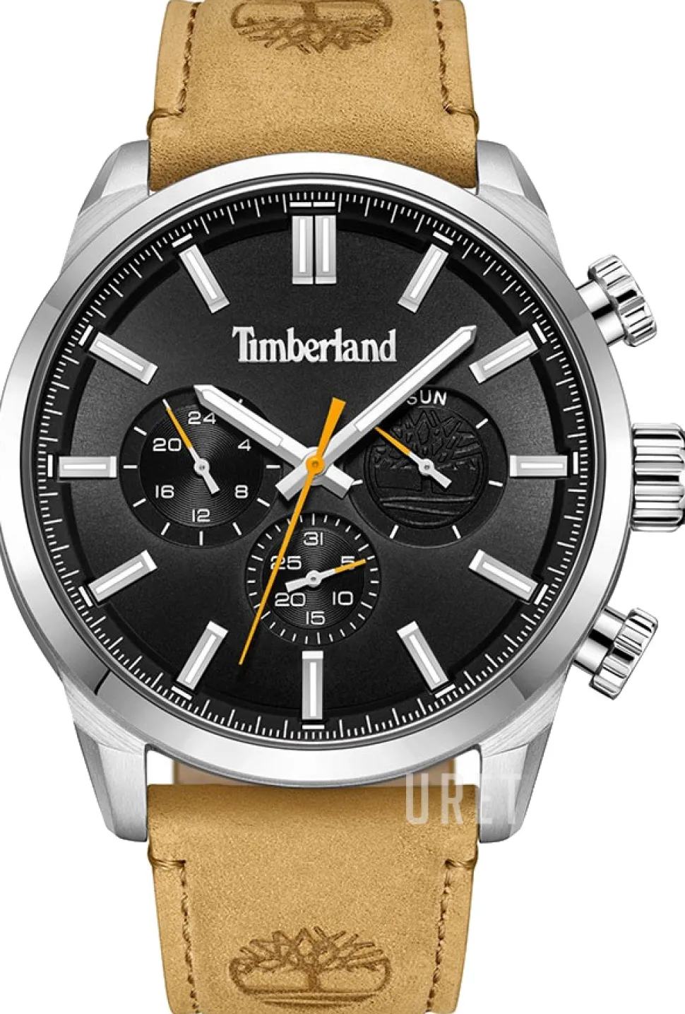 Henniker II Svart/Läder Ø46 mm