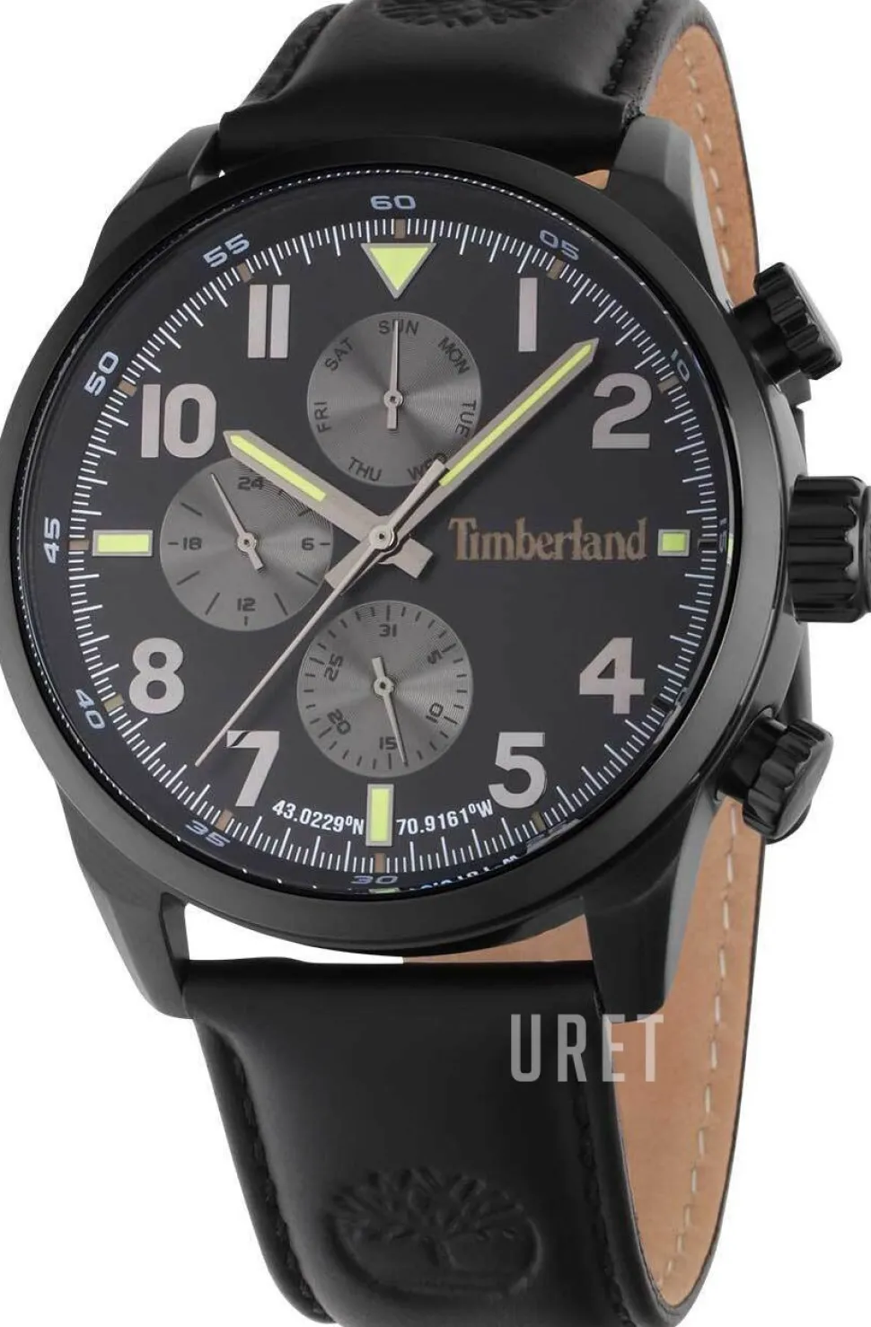 Henniker II Svart/Läder Ø47 mm