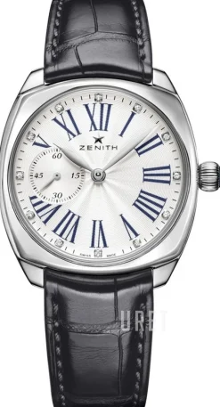 Heritage Silverfärgad/Läder 33x33 mm