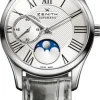 Heritage Ultra Thin Lady Moonphase Silverfärgad/Läder Ø33 mm