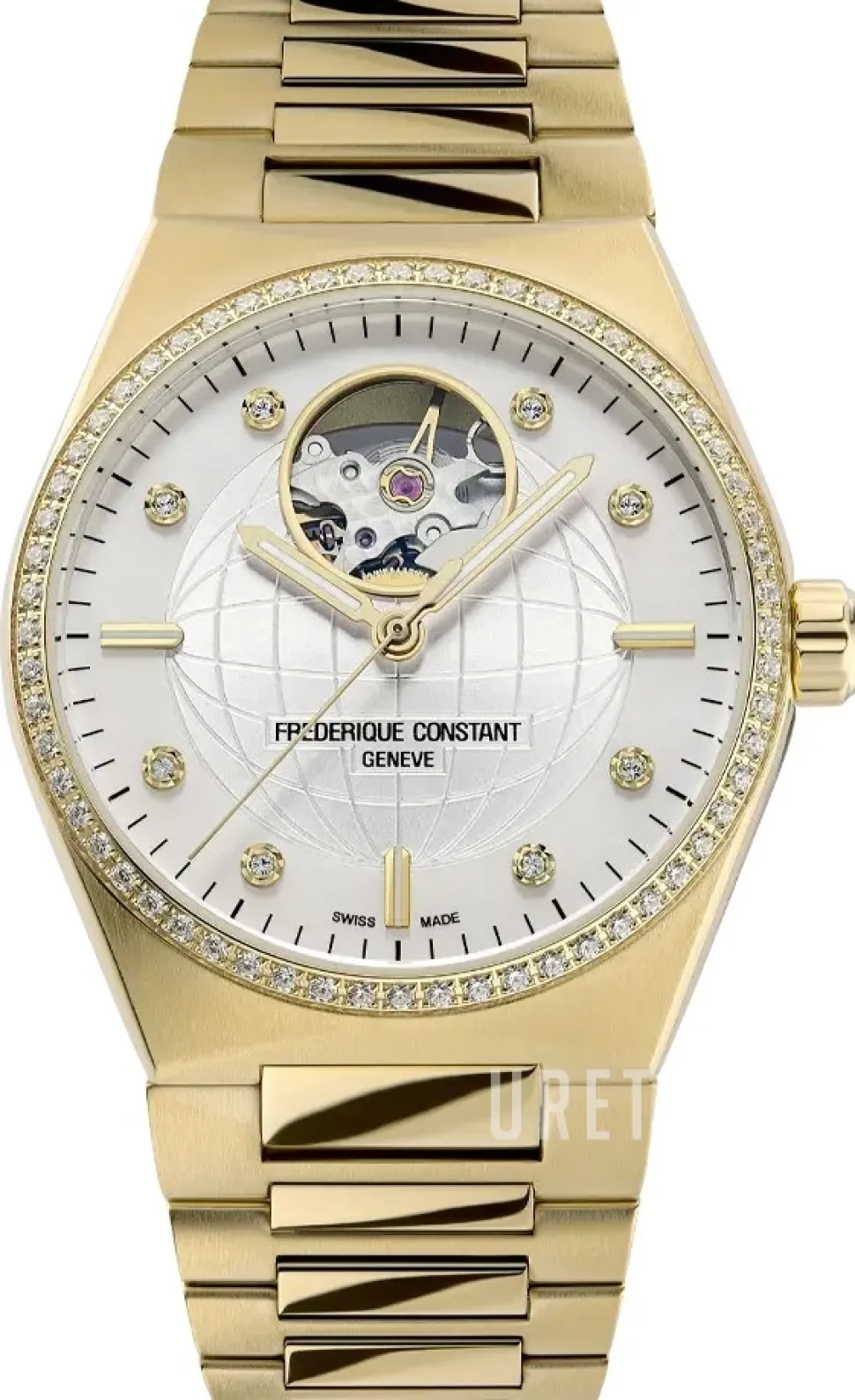 Highlife Ladies Automatic Heat Beat Vit/Gulguldtonat stål Ø34 mm