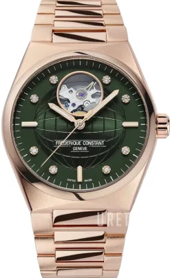 Highlife Ladies Automatic Heat Beat Grön/Roséguldstonat stål Ø34 mm