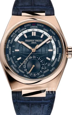 Highlife Worldtimer Manufacturer Blå/Läder Ø41 mm
