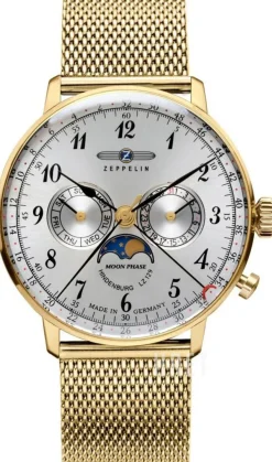 Hindenburg Silverfärgad/Gulguldtonat stål Ø40 mm