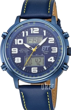 Hunter II Blå/Läder Ø48 mm