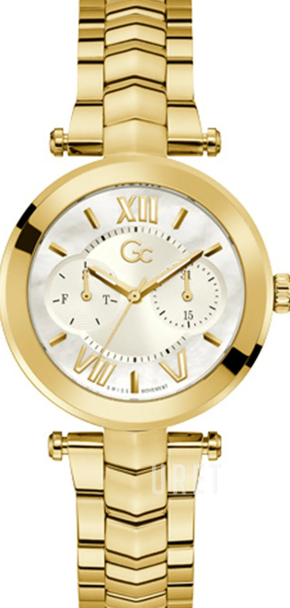 Illusion Vit/Gulguldtonat stål Ø36 mm