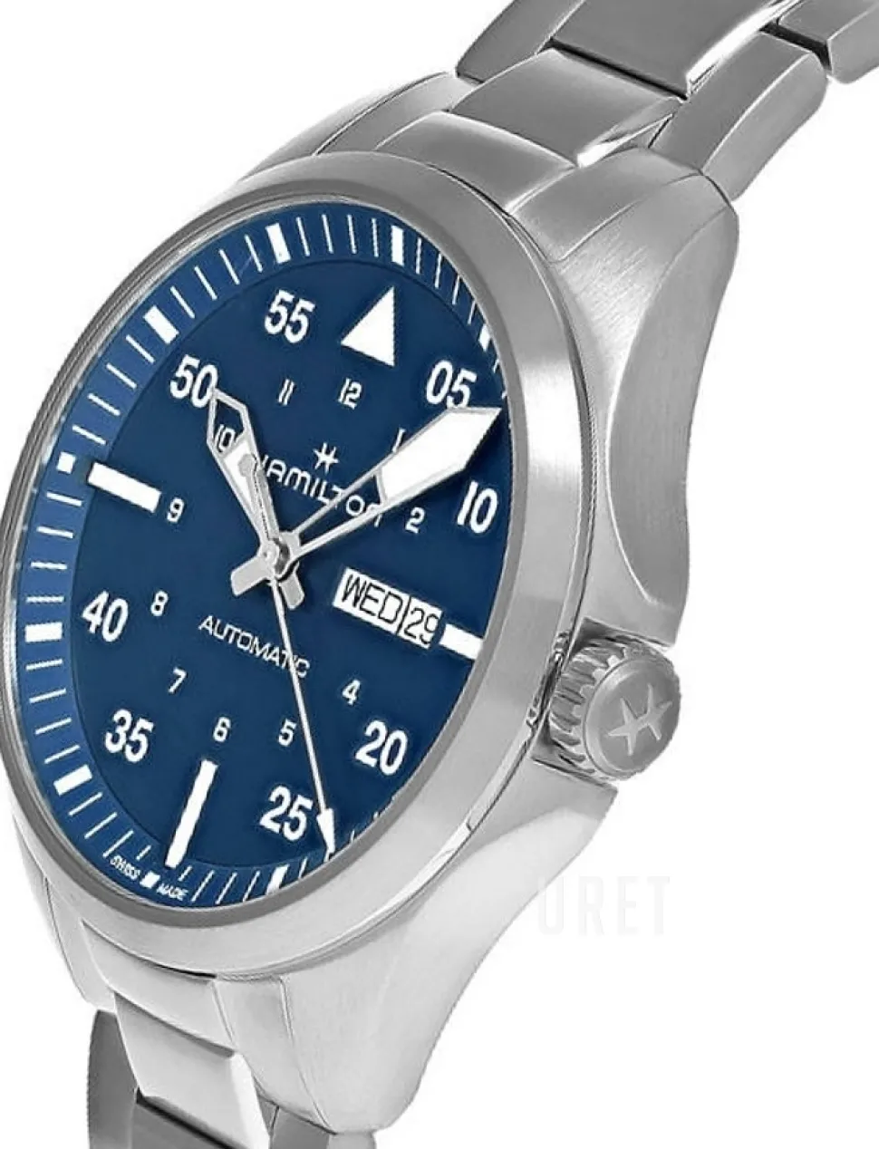 Khaki Aviation Pilot Blå/Stål Ø42 mm