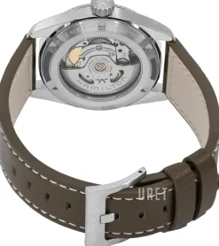 Khaki Field Expedition Auto Svart/Läder Ø37 mm