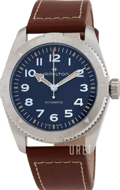 Khaki Field Expedition Blå/Läder Ø37 mm