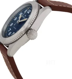 Khaki Field Expedition Blå/Läder Ø37 mm